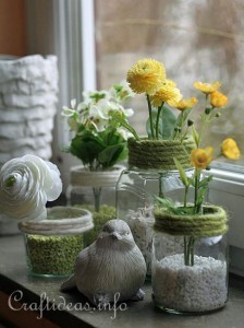 Recycling_Craft_for_Spring_-_Jar_Flower_Vases_1