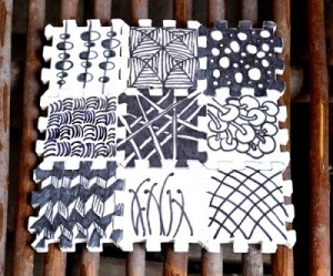 Zentangle recycled Puzzle Project