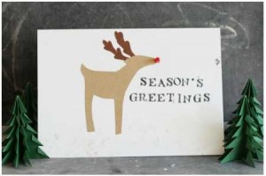 LED light up Rudolf card