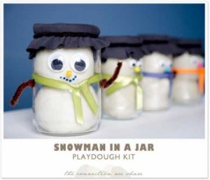 snowman playdough kit