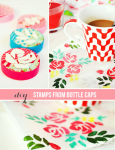 diy stamps from bottle caps