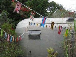 Duck tape pennant banners airstream