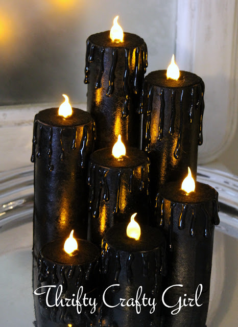 faux real Halloween candles