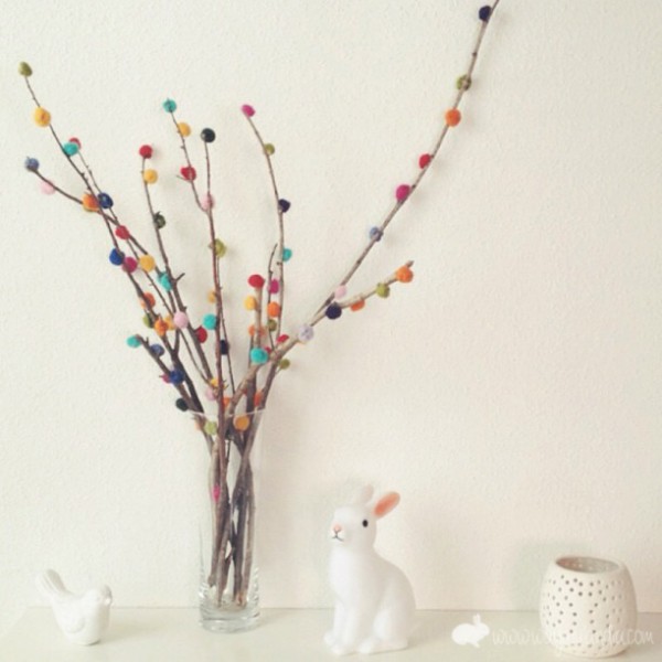 pompom branch decoration