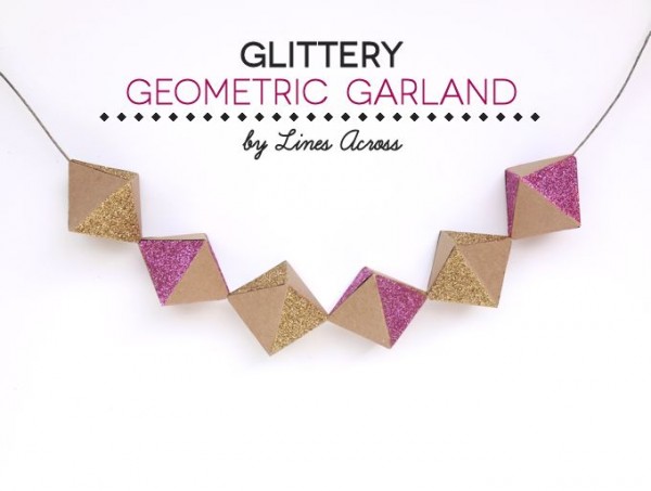 Glittery Geometric Garland