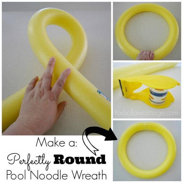 how to make a pool noodle wreath