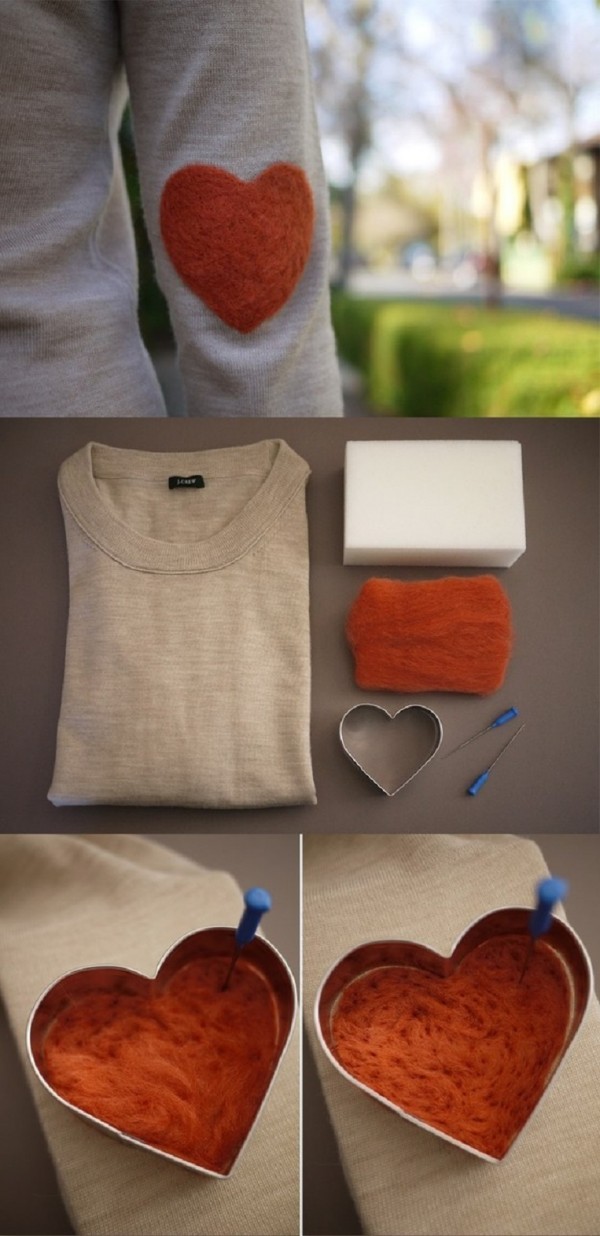 sweater heart elbow patches