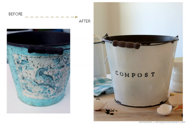 DIY Faux Enamel Ware Compost Bin - homework ~ carolynshomework (3)[9]