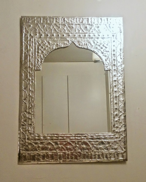 faux tin mirror