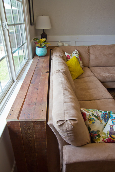 how to make a sofa table