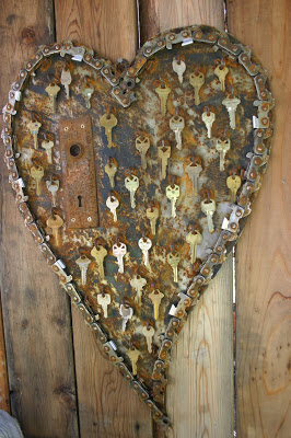 key to my heart chainsaw metal recycled art