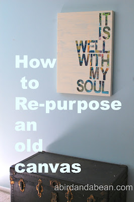 recycle canvas art