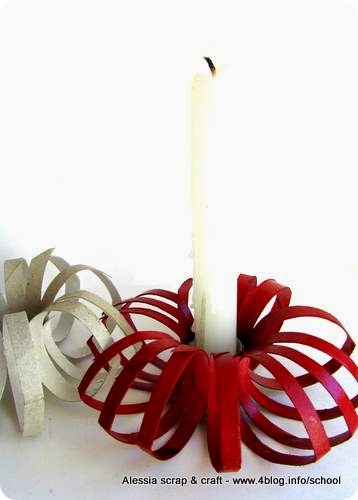 toilet paper tube modern candle base