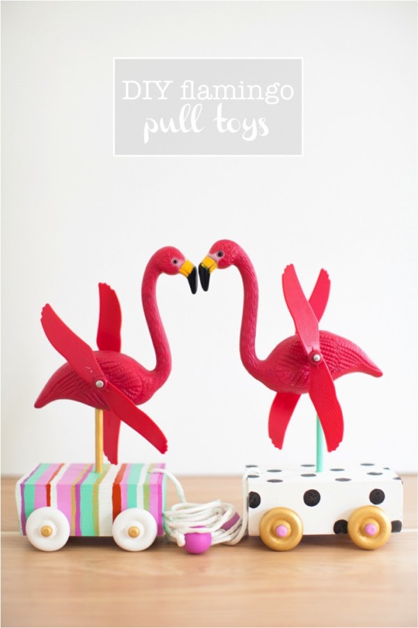 DIY-cute-flamingo-pull-toys-for-the-little-ones