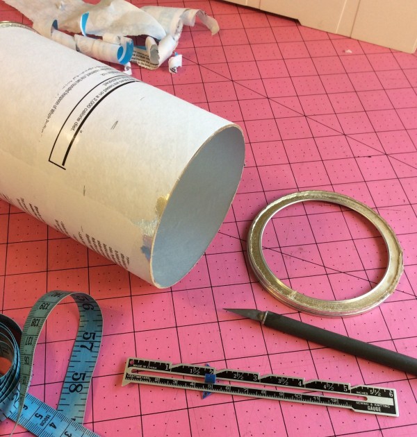 how to cut a cardboard cylinder