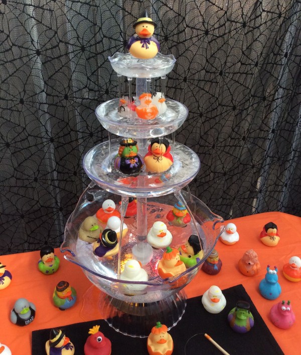 halloween rubber ducky fishing fountain