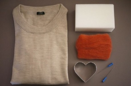 sweater heart elbow patches