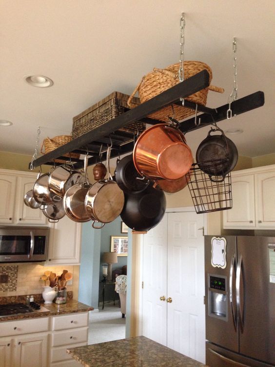 7 DIY Pot Racks from Recycled Items – Recycled Crafts