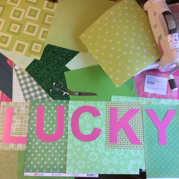 Lucky St. Patrick's Day Banner, Stefanie Girard, Liberty Sprinkles, Die cut letters