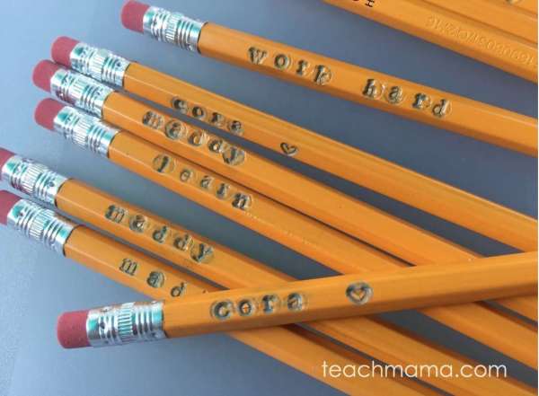 Fun way to add words to pencils