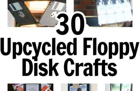 Floppy disk recycled crafts title