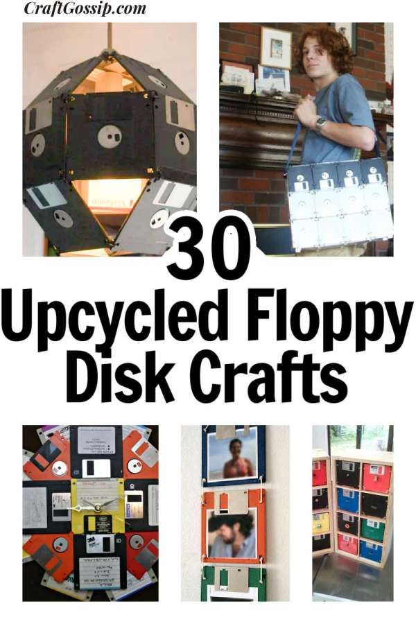 Floppy disk recycled crafts title