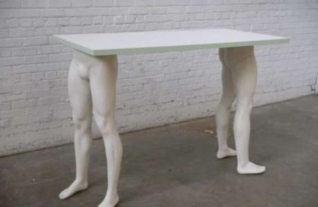 manequin table recycled