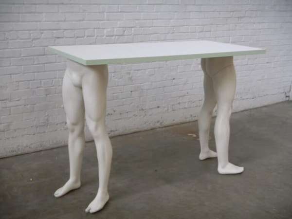 manequin table recycled