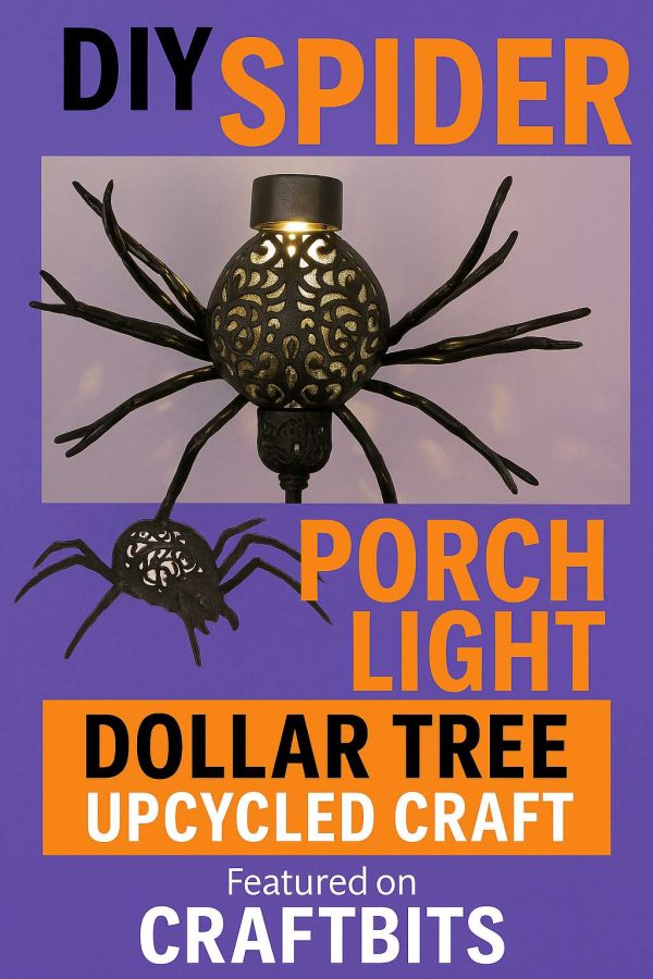 DIY Dollar Tree Halloween Spider Porch Light – Upcycled Craft ...