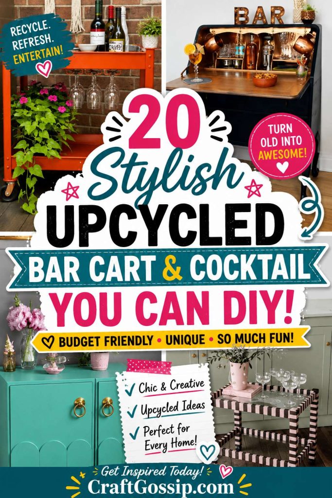 You Won’t Believe These 20 Upcycled Bar Tables and Carts – From Trash to Tipsy