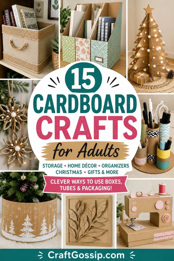 15 Cardboard Crafts For Adults: Clever Ways To Use Boxes, Tubes And Packaging