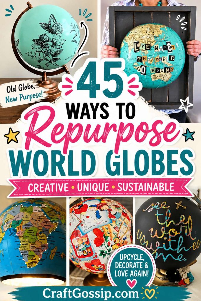 45 Genius Ways to Upcycle a World Globe, That Will Spin You Right Out