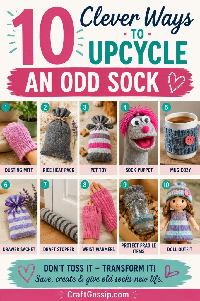 10 Clever Ways To Upcycle An Odd Sock