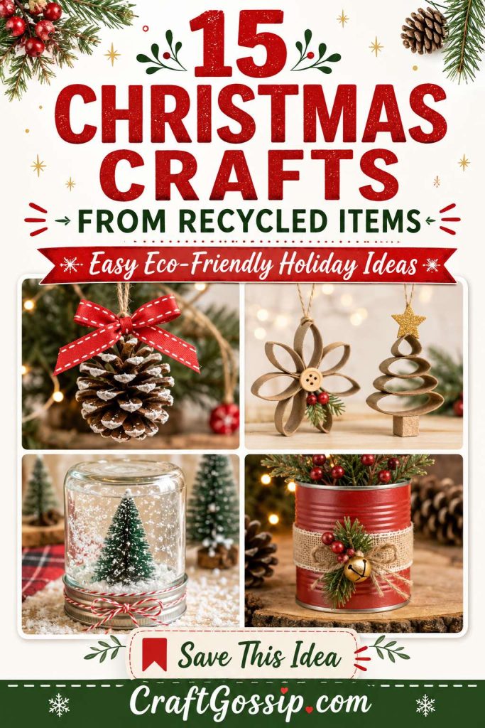 15 Christmas Crafts From Recycled Items