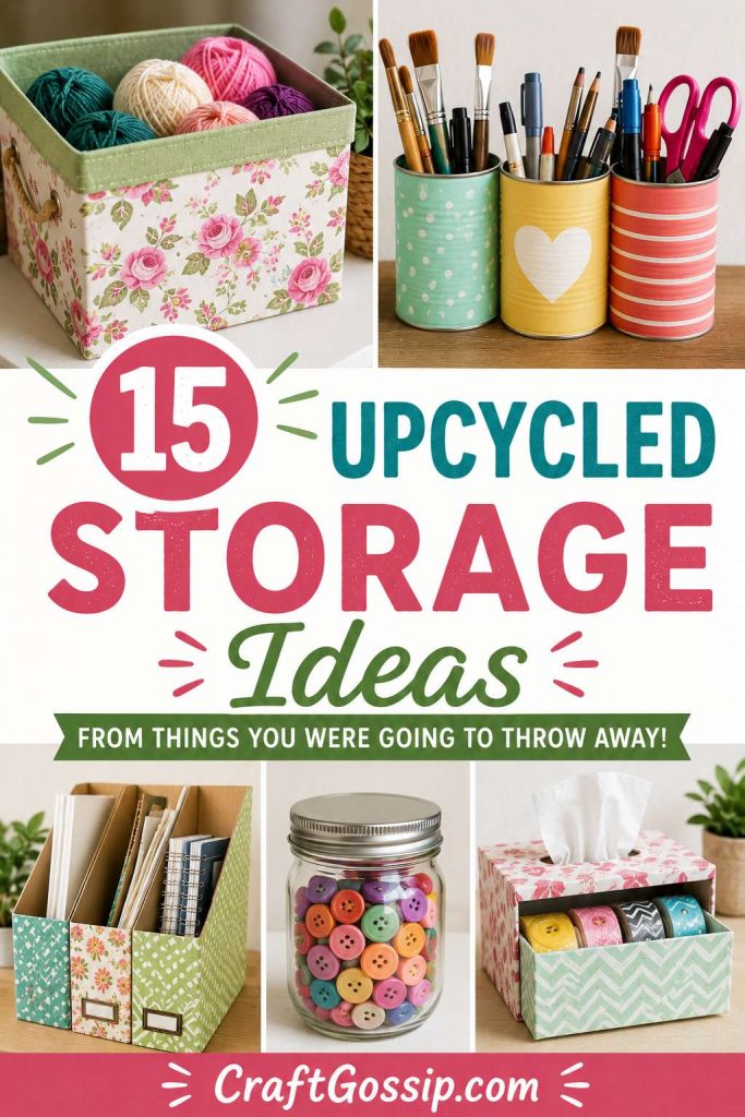 15 Upcycled Storage Ideas From Things You Were Going To Throw Away
