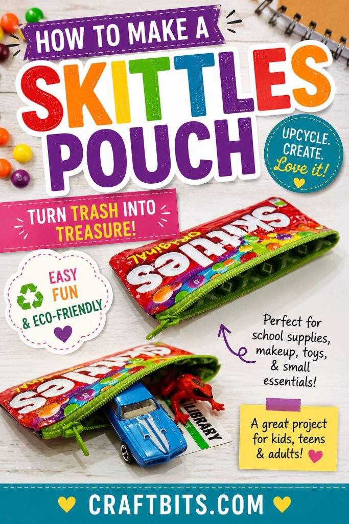 How To Make A Recycled Skittles Pouch